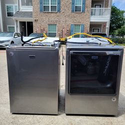 Pre-owned Maytag Bravos XL washer/dryer set.