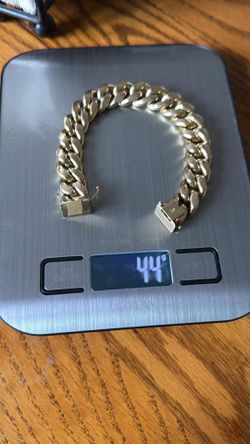 Solid 10K Gold Miami Cuban Link Bracelet