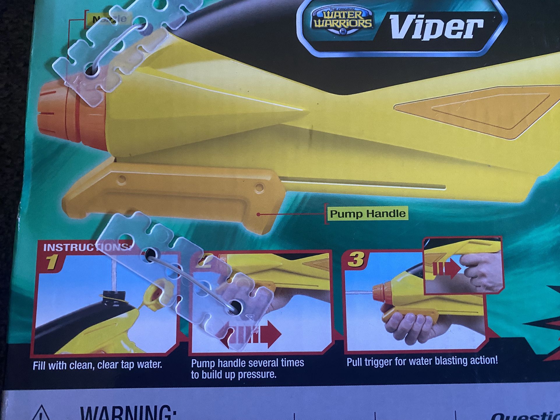 NEW WATER WARRIORS PRESSURIZED “VIPER” WATER BLASTERS