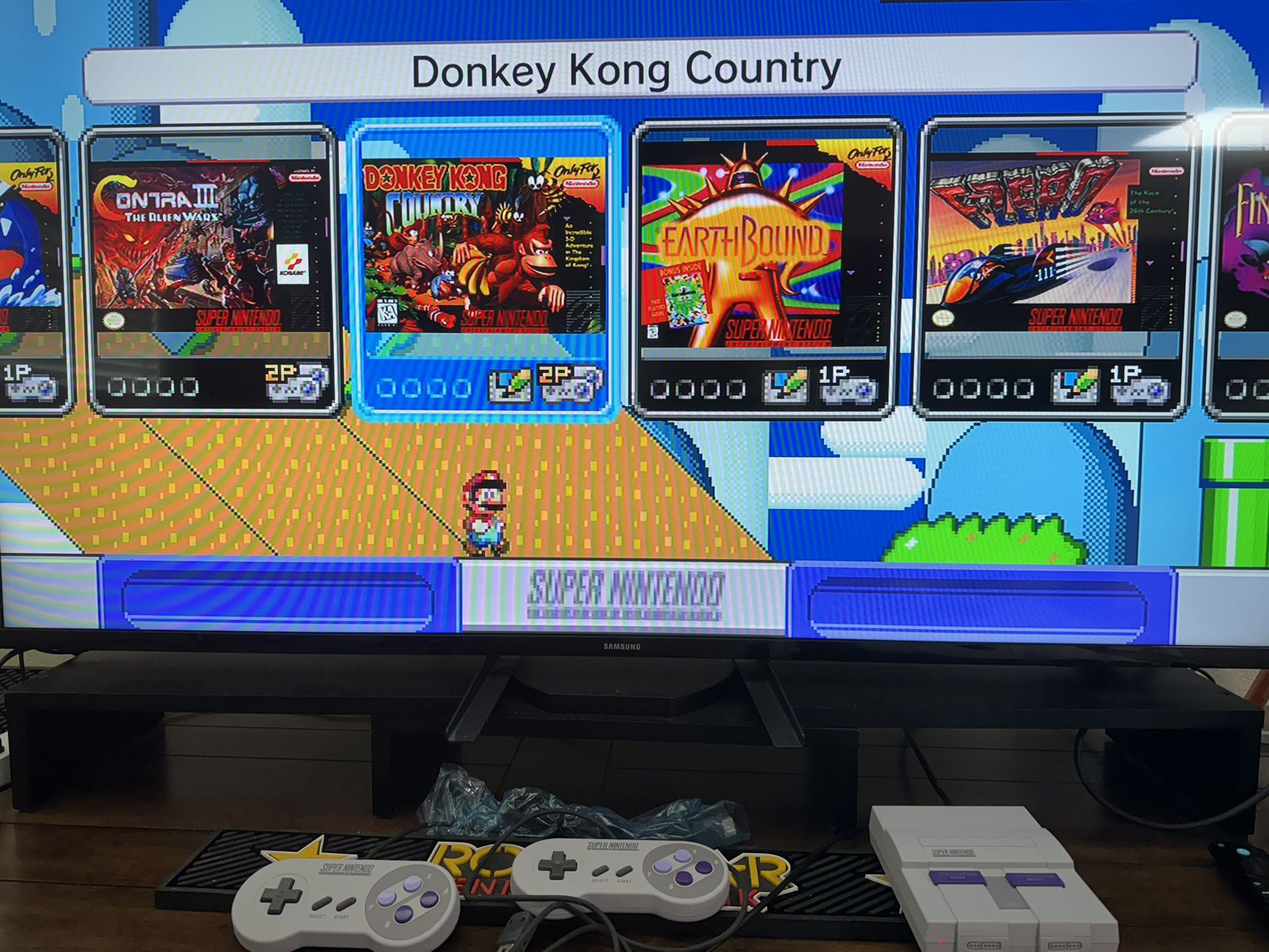 Super Nintendo SNES Mini Classic Console CLV-201 W/ 2 Controllers Cords