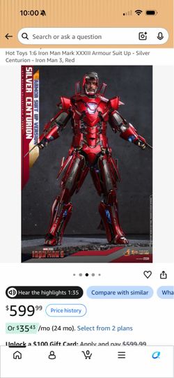 Hot Toys Iron Man Mark XXXIII Silver Centurion Figure