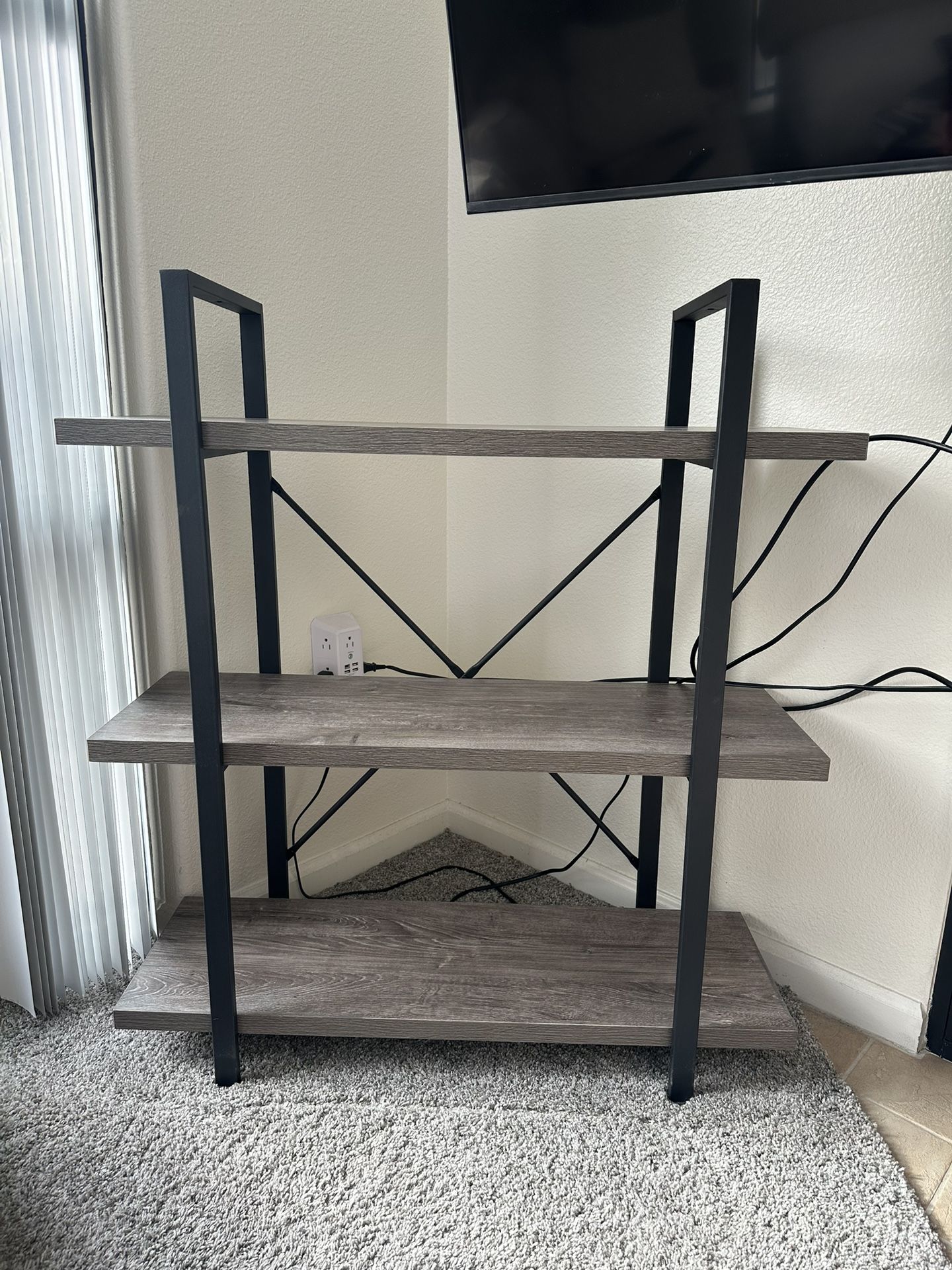 Industrial 3-Tier Shelf / TV Stand