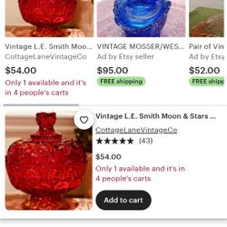 Glass Candy Jar Vintage No Lid