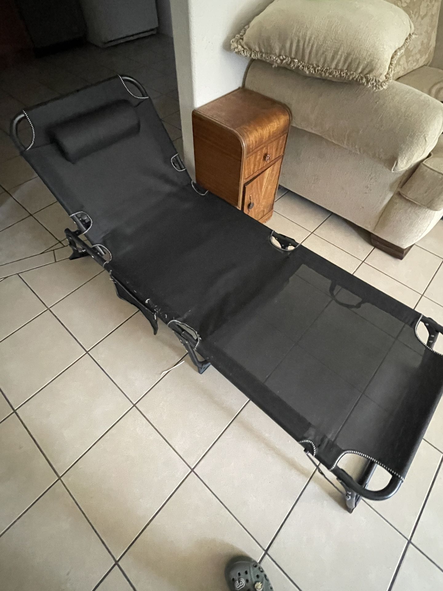 Black Deck Chair