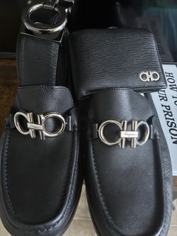 Ferragama mens belt shoes and wallet