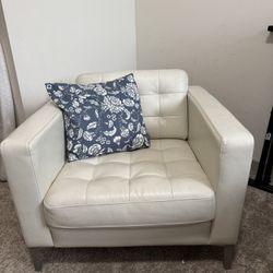 Ikea Off White Leather Chair