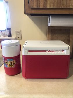 Coleman FlipLid Cooler & 2 Liter Thermos Jug