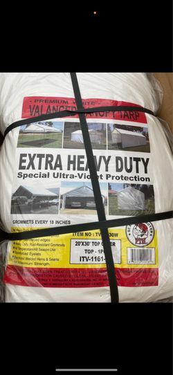 Lonas extra heavy dury de valance. 20 x 30 ft