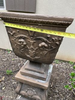 Two cement pots
