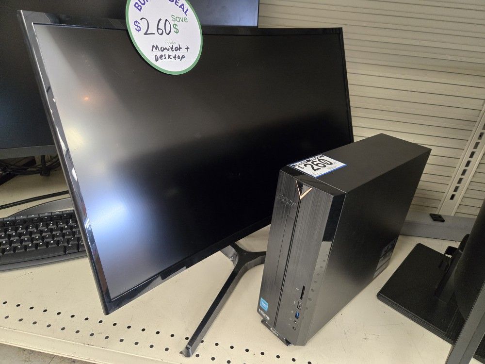 Acer Desktop And Samsung Monitor Bundle
