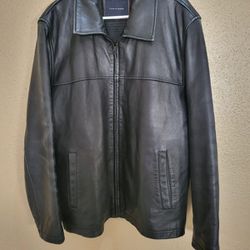 Tommy Hilfiger Men's Black Leather Jacket 