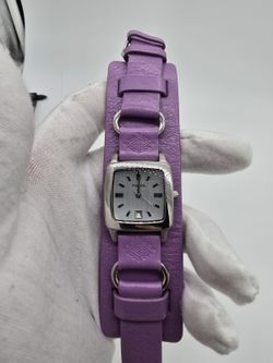 Fossil Womens JR8296 Analog Stainless Steel Watch W/ Genuine Leather Band FR46