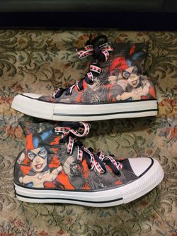 Converse Chuck Taylor All Star Harley Quinn High Top Graphic Print Sneakers 2016