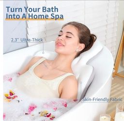 Bath Pillow with Head and Back Support