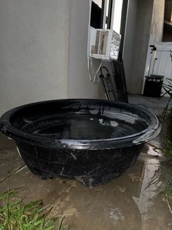 Large Black Plastic Round pond