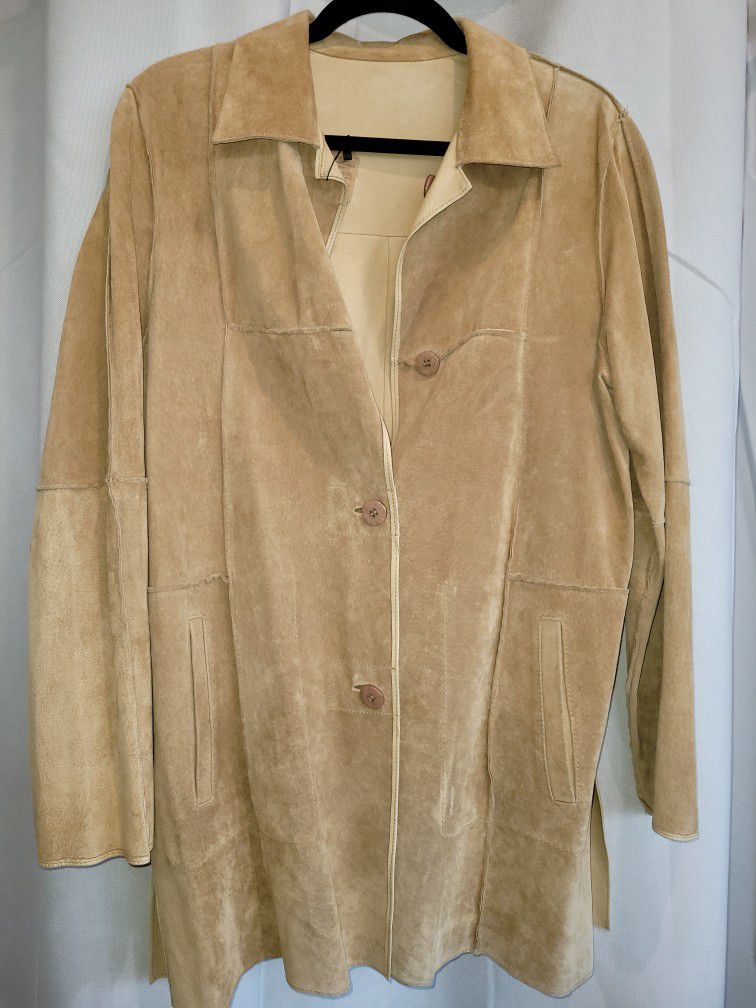 Vintage Brown Suede & Leather Jacket