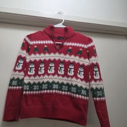 Boys Christmas Fair Isle Half Zip Sweater 