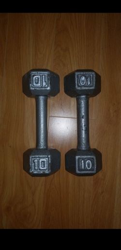 Dumbbells 10lb cast iron
