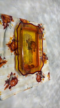 Indian glass last supper, bread, dish