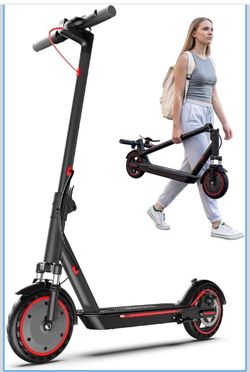 Electric Scooter for Adults, Up to 19/23/25Miles, Built in Side/Turn Light, 8.5/10" Honeycomb Solid Tires, Folding E-Scooter with Front/Dual Suspensio