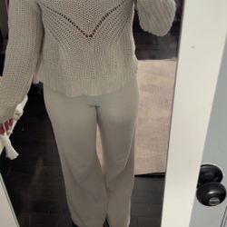 Aeropostale Cream knit sweater XS 