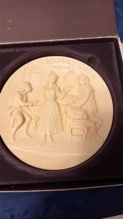Stone plate Barber of Seville from Italy 1980