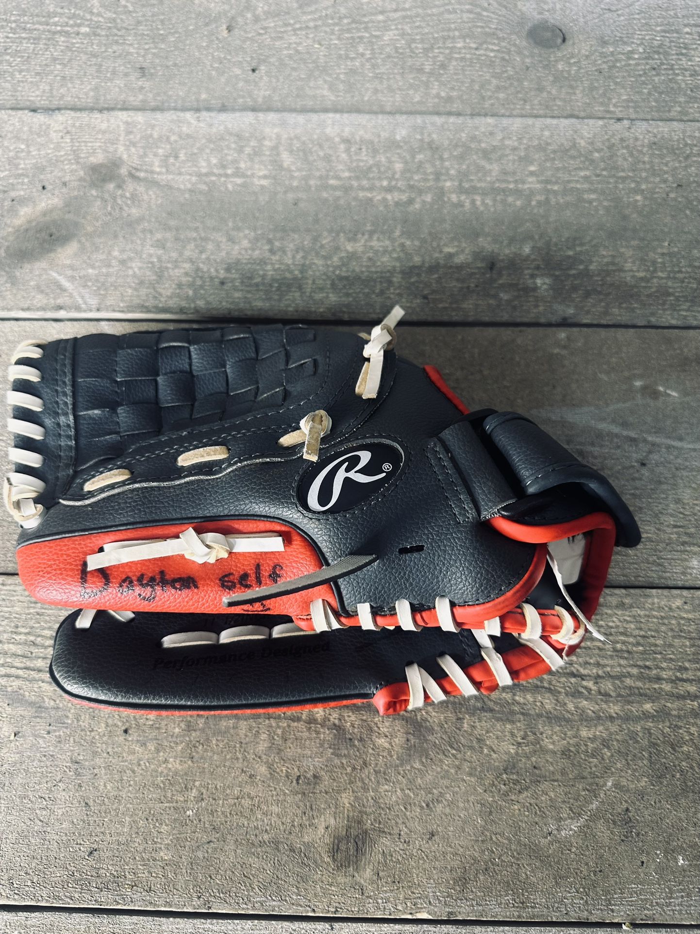 Rawlings Baseball Fielders Glove Player Series 11.5" PL115G LHT Black Red Youth
