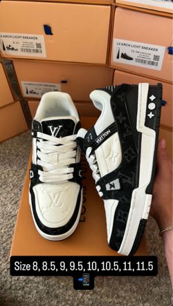 Black and White Louis Vuitton Trainer shoes