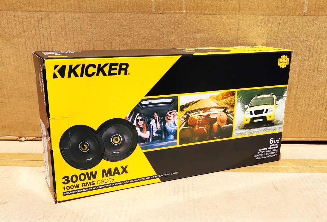 Kicker CSC650 300 Watts Car Speakers Set 6 1/2" 2-Way Coaxial System 46CSC654 🚨 Payment Options Available 🚨 No Credit Needed 🚨