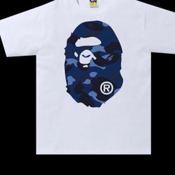 White And Blue BAPE Shirt 