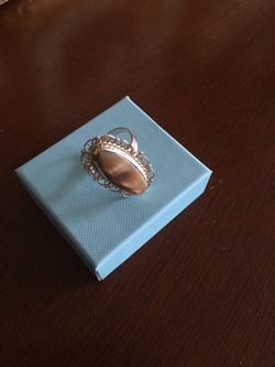 Sterling silver mother of pearl ring