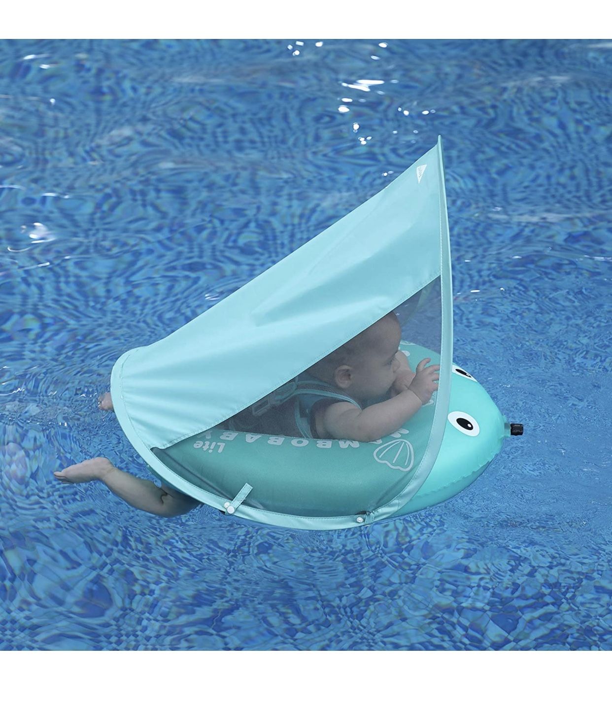 Self Inflating Baby Swim Float with Canopy