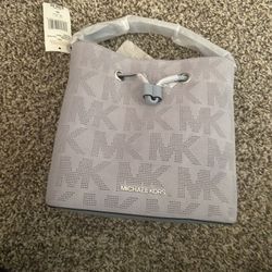 Mk Blue Bucket Purse 