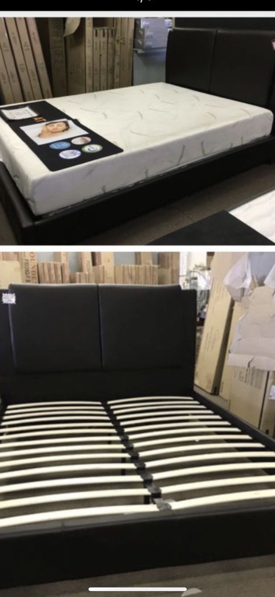 Full size platform bed with NWT