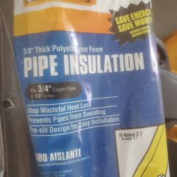 3/4 inch foam pipe insulation tubes.