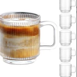 Glass Coffee Cups 6pc