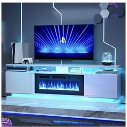 New,70”TV STAND with Fireplace