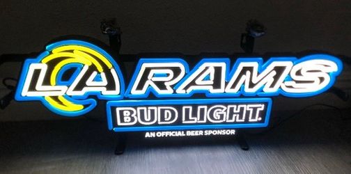 Budlight Rams Opti Neon Light Sign