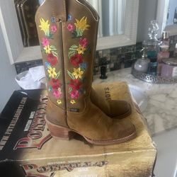 Boots Western Potrillo  México  23 1/2 Usa 6 1/2 Solo Se Usaron Una Vez Están Como Nuevas 