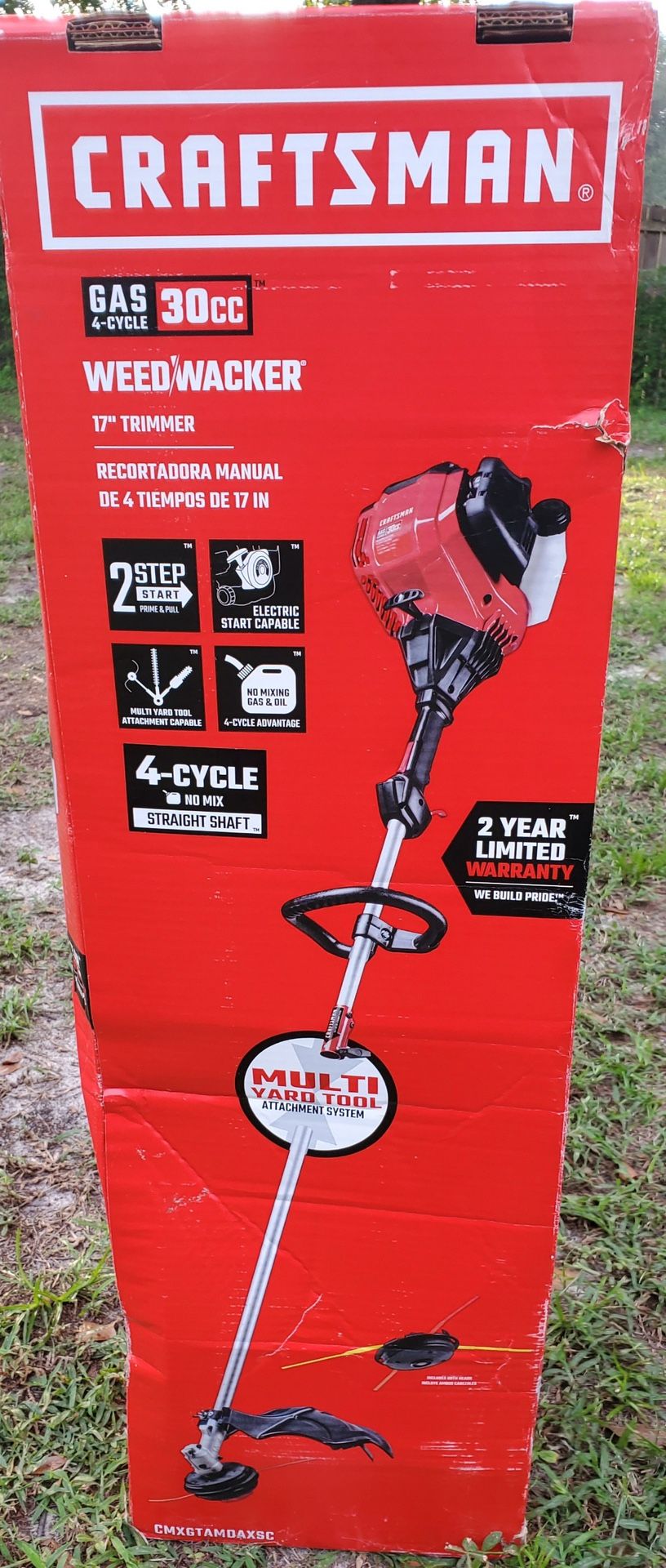 Craftsman Straight Shaft Weedwacker Gas 4Cycle 25CC 18