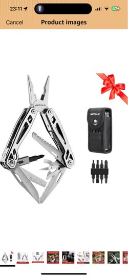Brand new Multitool with Pocket Knife, Birthday Gifts for Men Women Mom Dad 21-in-1 Stainless Steel Pliers with Screwdrivers, Self-locking Multi tools