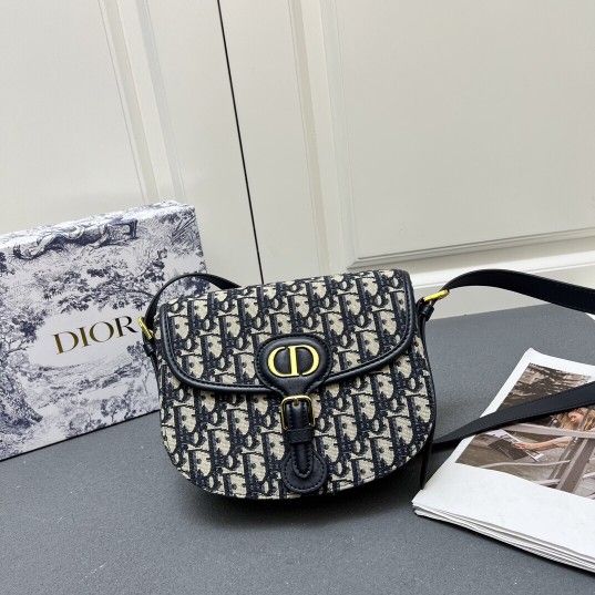 Dior Bobby Flap Bag Oblique Canvas Medium