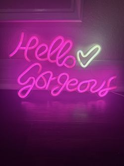 Neon Light Hello Gorgeous