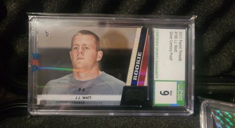 2011 Panini Threads JJ Watt Rookie Card Refractor SP /250 Silver Century Proof  CSG 9