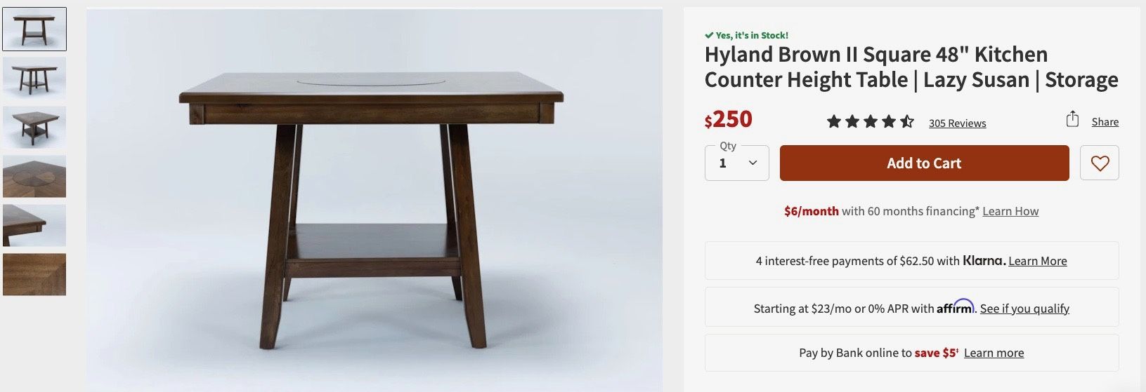 48x48 In Dining Table