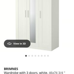 Brand New Ikea BRIMNES Wardrobe **Needs To Be Assembled**