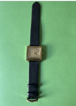 Vintage Ferrocarril de Antioquia Gold Tone Square Automatic Men's Working