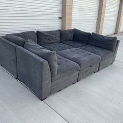 *Free Delivery* Gray Thomasville Modular Sectional Couch Sofa 