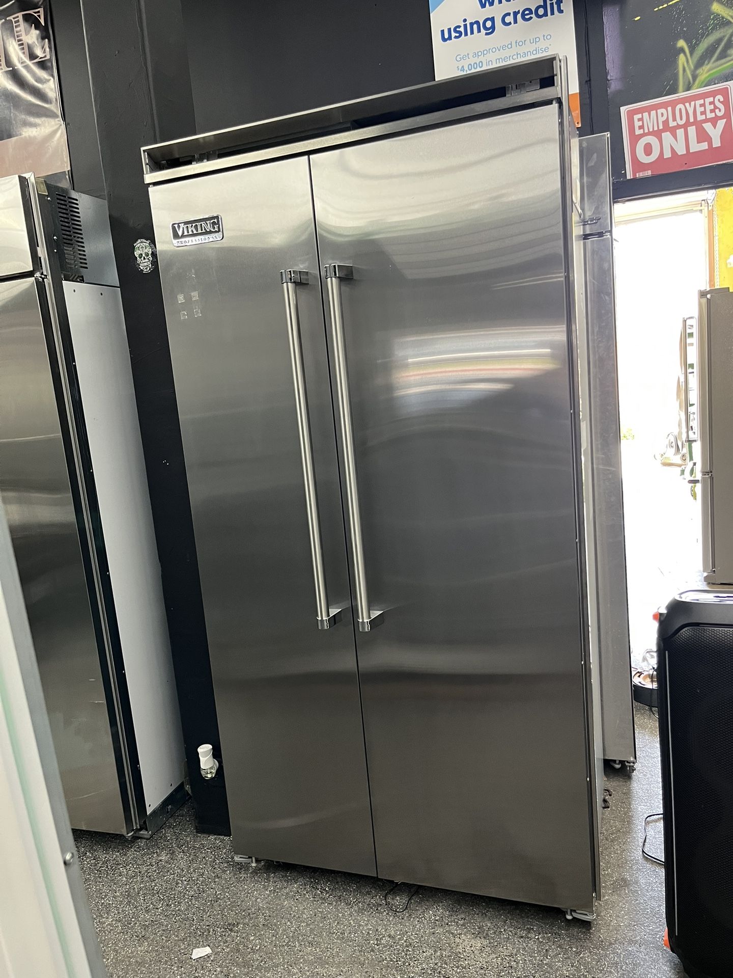 Built In Stainless Steel Viking Professional 42” Refrigerator Counter Depth