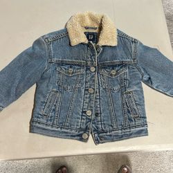 Baby Gap Denim Fur Jacket